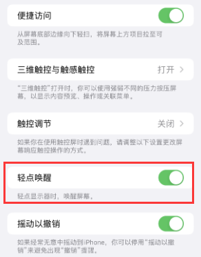 召陵苹果授权维修站分享iPhone轻点无法唤醒怎么办 